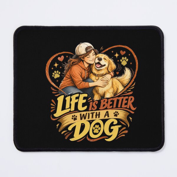 Item preview, Life Is Better With A Dog Cute Golden Retriever designed and sold by PunchDrop.