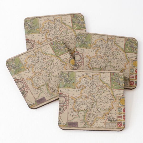 Item preview, Historic Map of Warwickshire Coventry and Warwick 1610 designed and sold by OnHeathAndMoor.