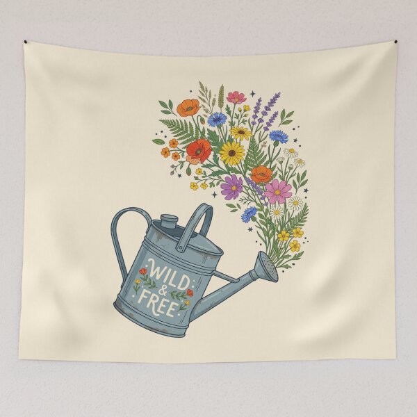 Item preview, Wild and Free Tin Can with Flowers designed and sold by dreamkaistudios.