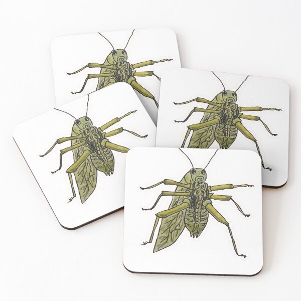 Item preview, Hand painted watercolor Katydid  designed and sold by threeseedscreate.