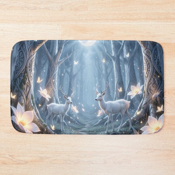 Item preview, Silver Stags in the Moonlit Woods designed and sold by Fanta-sticky.