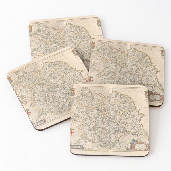 Item preview, Historic 1667 Map of Yorkshire Ridings designed and sold by OnHeathAndMoor.