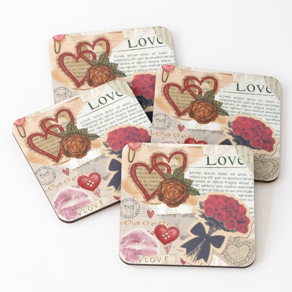 Item preview, Vintage Roses & Hearts Collage designed and sold by Zenna MT 1.