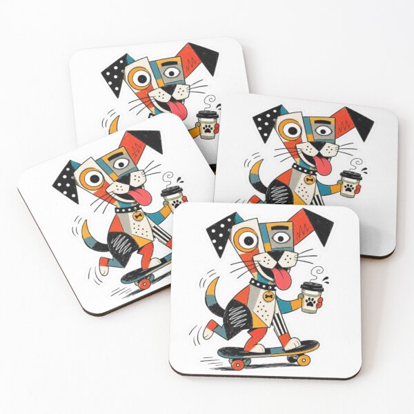 Item preview, Abstract Skateboarding Dog Coffee designed and sold by Snurly.