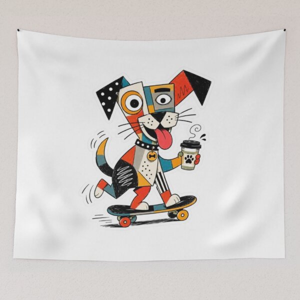Item preview, Abstract Skateboarding Dog Coffee designed and sold by Snurly.