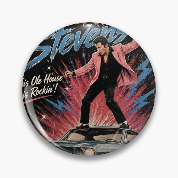 Item preview, Shakin' Stevens on top of a classic Ford Mustang designed and sold by Legendary-Icons.