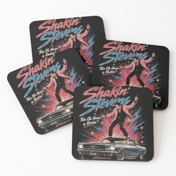 Item preview, Shakin' Stevens on top of a classic Ford Mustang designed and sold by Legendary-Icons.