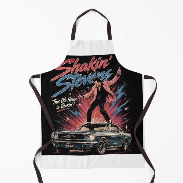 Item preview, Shakin' Stevens on top of a classic Ford Mustang designed and sold by Legendary-Icons.