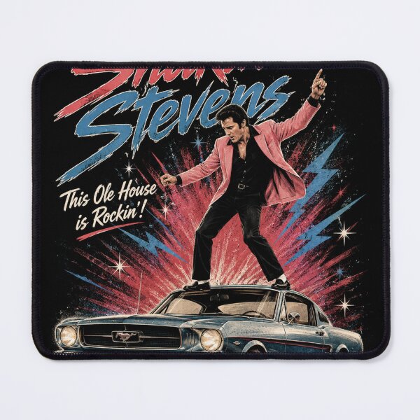 Item preview, Shakin' Stevens on top of a classic Ford Mustang designed and sold by Legendary-Icons.
