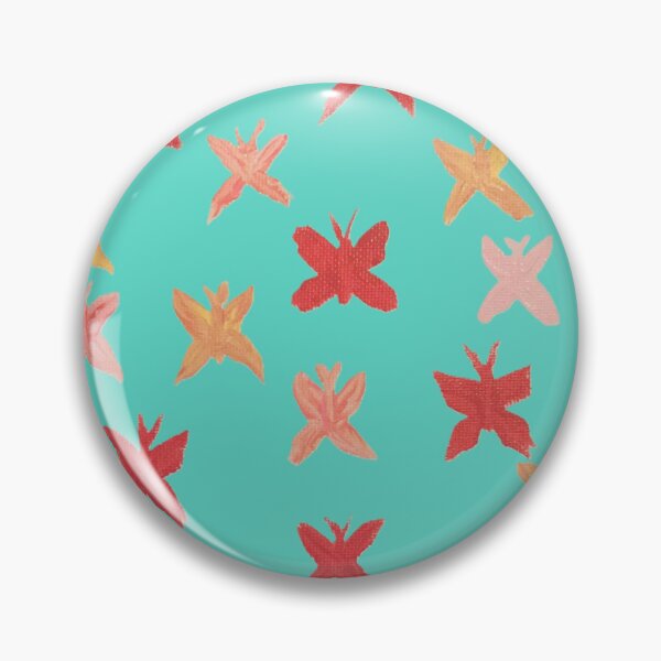Item preview, Painted butterflies on blue background designed and sold by AmongTheWillows.