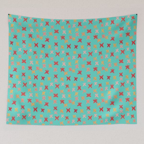 Item preview, Painted butterflies on blue background designed and sold by AmongTheWillows.