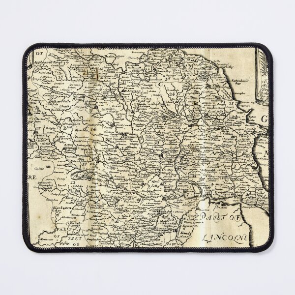 Item preview, Antique Yorkshire Map Print 1670 English History designed and sold by OnHeathAndMoor.