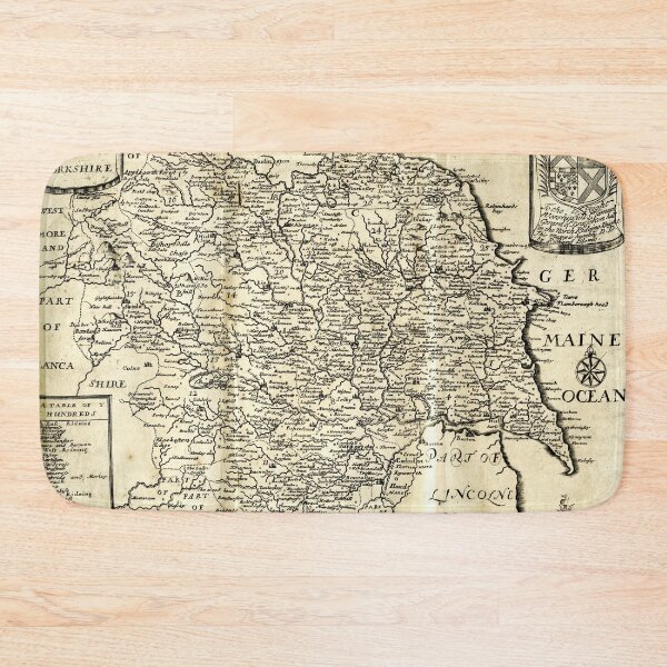 Item preview, Antique Yorkshire Map Print 1670 English History designed and sold by OnHeathAndMoor.