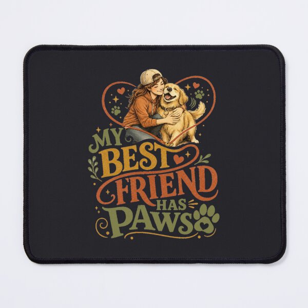 Item preview, My Best Friend Has Paws Dog Lover Golden Retriever designed and sold by PunchDrop.
