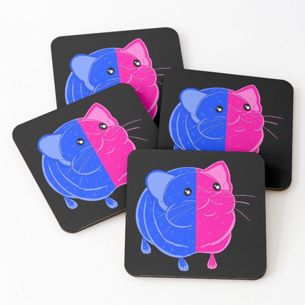 Item preview, Elephant Shrew Splint Pink And Blue with black background  designed and sold by missmann.