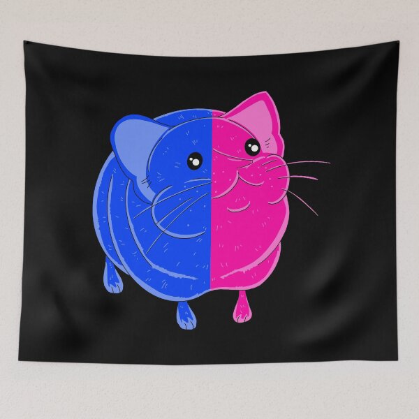 Item preview, Elephant Shrew Splint Pink And Blue with black background  designed and sold by missmann.