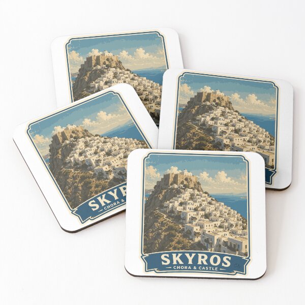 Item preview, Vintage Skyros Chora & Castle Travel designed and sold by CharaFei.Art.