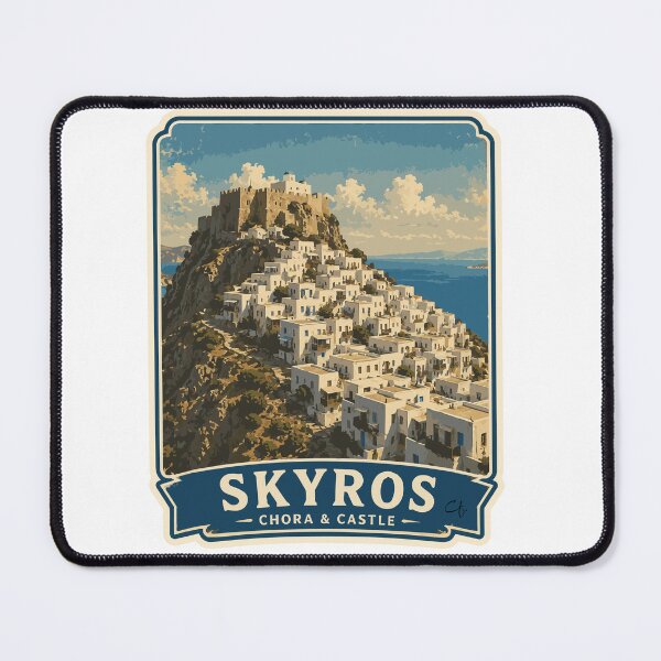 Item preview, Vintage Skyros Chora & Castle Travel designed and sold by CharaFei.Art.
