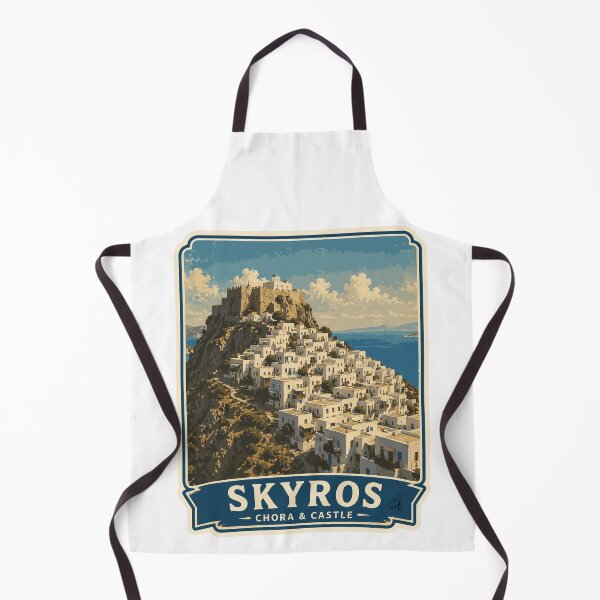 Item preview, Vintage Skyros Chora & Castle Travel designed and sold by CharaFei.Art.