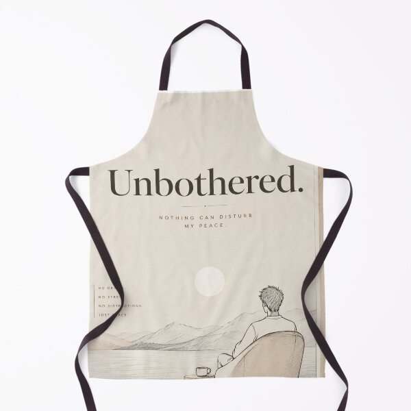Item preview, Unbothered Nothing Can Disturb My Peace Serene Lake Mountains Art designed and sold by Leogasup.