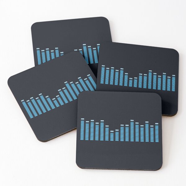 Item preview, Audio Graphic Equalizer Sound Spectrum Blue Digital Wave Music Art designed and sold by KiwiRider.