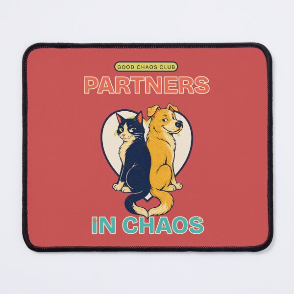 Item preview, Partners in Chaos — Cat and Dog Best Friends designed and sold by Miauau Studio.