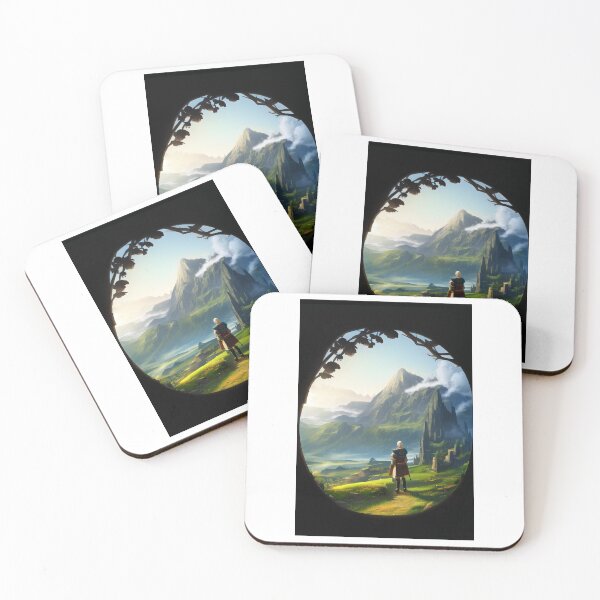 Item preview, Fantasy - Medieval Fantasy Landscape, Contemplative and Grand Scene designed and sold by AnimeShin.