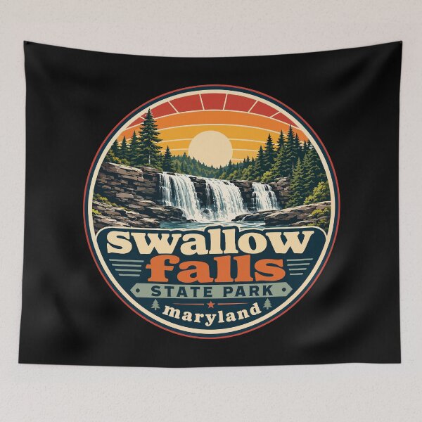 Item preview, Swallow Falls State Park Retro Maryland designed and sold by TomFrontierArt.