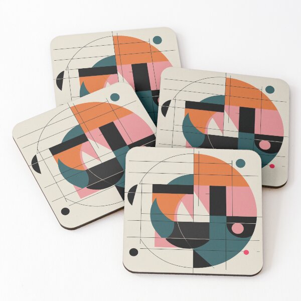 Item preview, Mid Century Modern Bauhaus Wall Art | Geometric Abstract Shapes | Minimalist Graphic Design designed and sold by semenol.