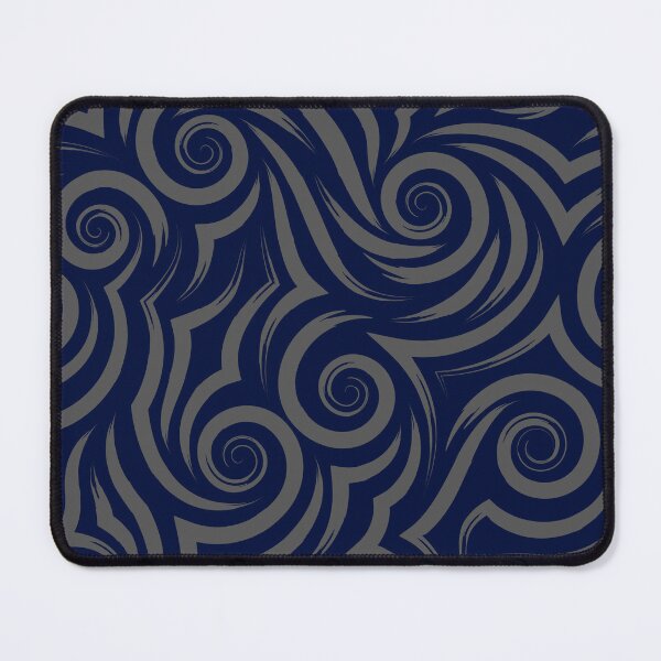 Item preview, Midnight Blue Tribal Swirl Wave Pattern designed and sold by Jyoti Digital Artist.