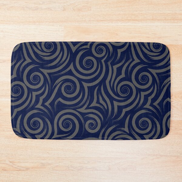 Item preview, Midnight Blue Tribal Swirl Wave Pattern designed and sold by ​Jyoti Digital Artist.
