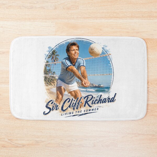 Item preview, He's fit, he's agile....Sir Cliff Richard on the beach playing volleyball designed and sold by Legendary-Icons.