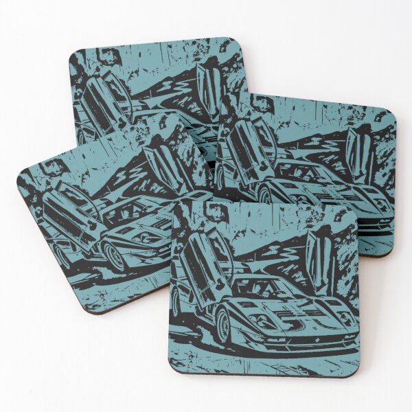 Item preview, Black and White Supercar Butterfly Doors Mountain Pass Art designed and sold by Nexus Space.