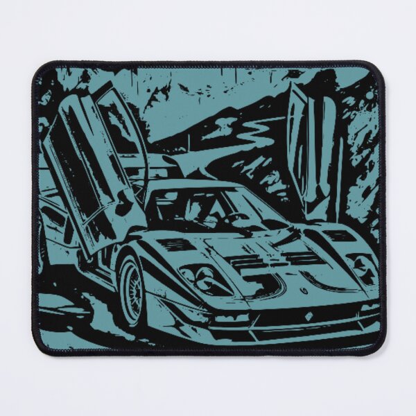 Item preview, Black and White Supercar Butterfly Doors Mountain Pass Art designed and sold by Nexus Space.