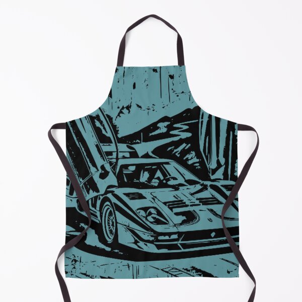 Item preview, Black and White Supercar Butterfly Doors Mountain Pass Art designed and sold by Nexus Space.
