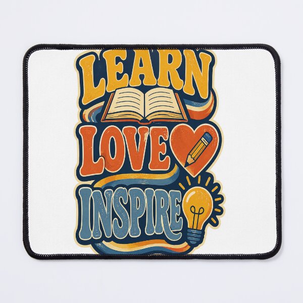 Item preview, Learn Love Inspire – Retro Teacher Design designed and sold by BISJOU.