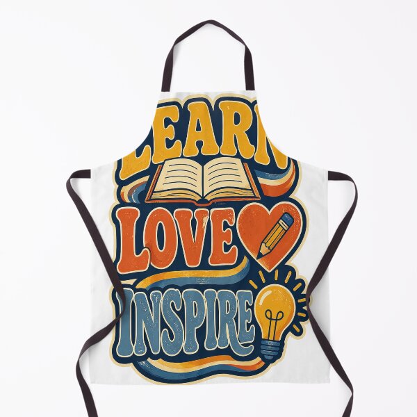 Item preview, Learn Love Inspire – Retro Teacher Design designed and sold by BISJOU.