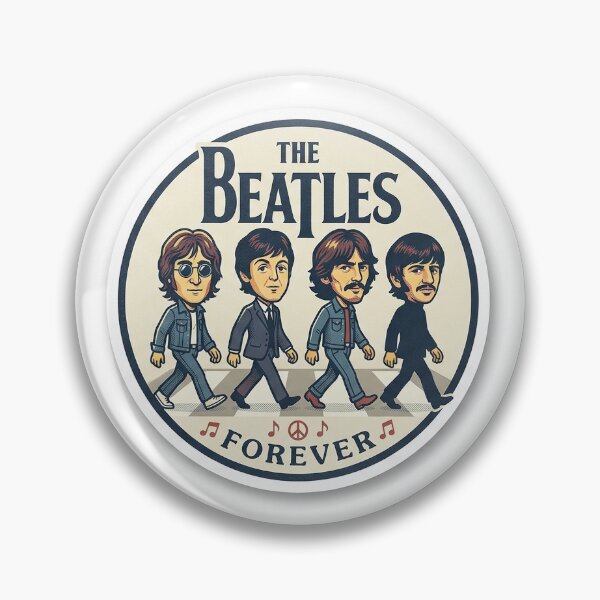 Item preview, The Beatles Abbey Road Vintage Cartoon Sticker - Classic Rock Band Art designed and sold by palette fox.