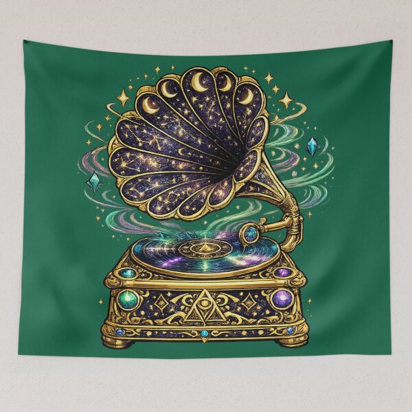Item preview, Celestial Zodiac Gramophone | Cosmic Music Fantasy | Astrology designed and sold by irfanshikh.