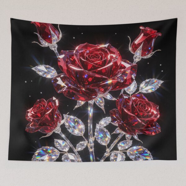 Item preview, Sparkling Crystal Rose Bouquet Art designed and sold by CooksCreators.