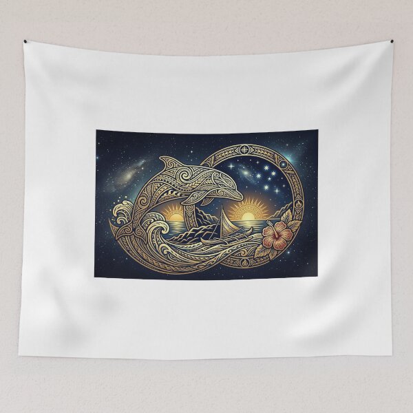 Item preview, Tribal Dolphin Polynesian Sunset designed and sold by Hawaii26.