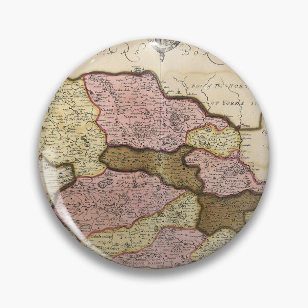 Item preview, Historic 1700 Map of the West Riding of Yorkshire designed and sold by OnHeathAndMoor.