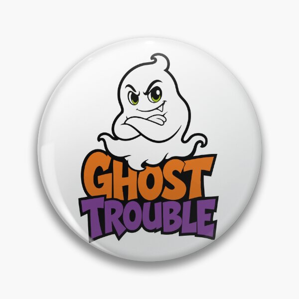 Item preview, Ghost Trouble Funny Halloween Ghost Mascot Graphic designed and sold by wizooo411.