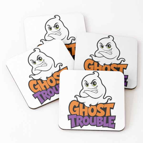 Item preview, Ghost Trouble Funny Halloween Ghost Mascot Graphic designed and sold by wizooo411.