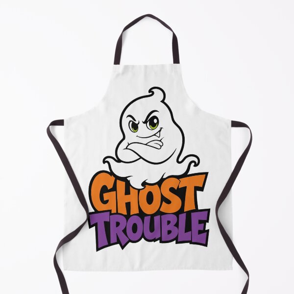 Item preview, Ghost Trouble Funny Halloween Ghost Mascot Graphic designed and sold by wizooo411.