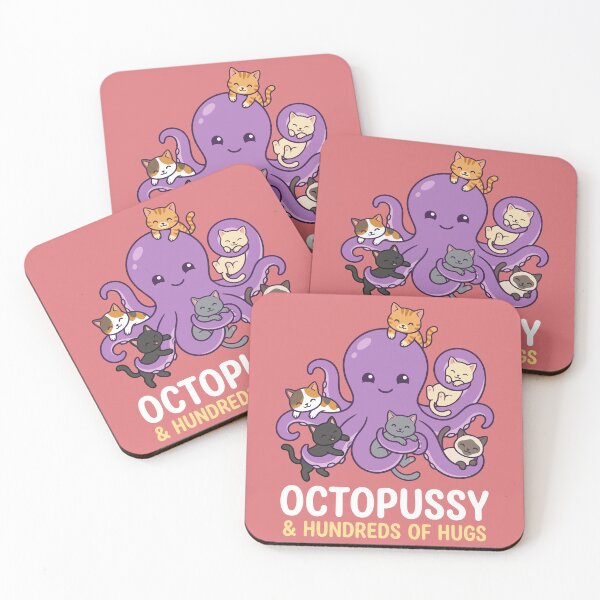 Item preview, Cute Octopus Cuddling Kittens designed and sold by Amir Faysal.