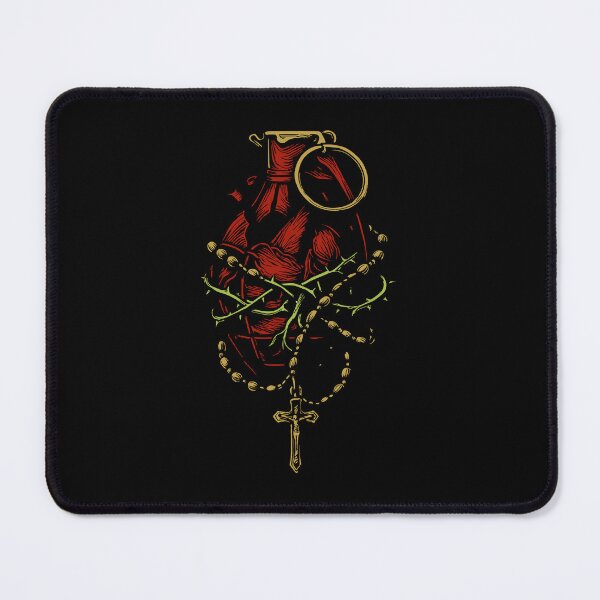 Item preview, Sacred Heart Grenade – Gothic Tattoo Flash Religious Symbolism designed and sold by twosoulsinc.
