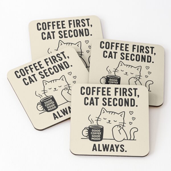 Item preview, Coffee First, Cat Second. Always. designed and sold by SignumShop.