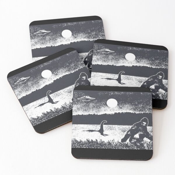 Item preview, Bigfoot and Loch Ness Monster & Alien Vintage Art designed and sold by Gbriel3.