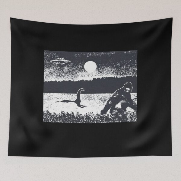 Item preview, Bigfoot and Loch Ness Monster & Alien Vintage Art designed and sold by Gbriel3.